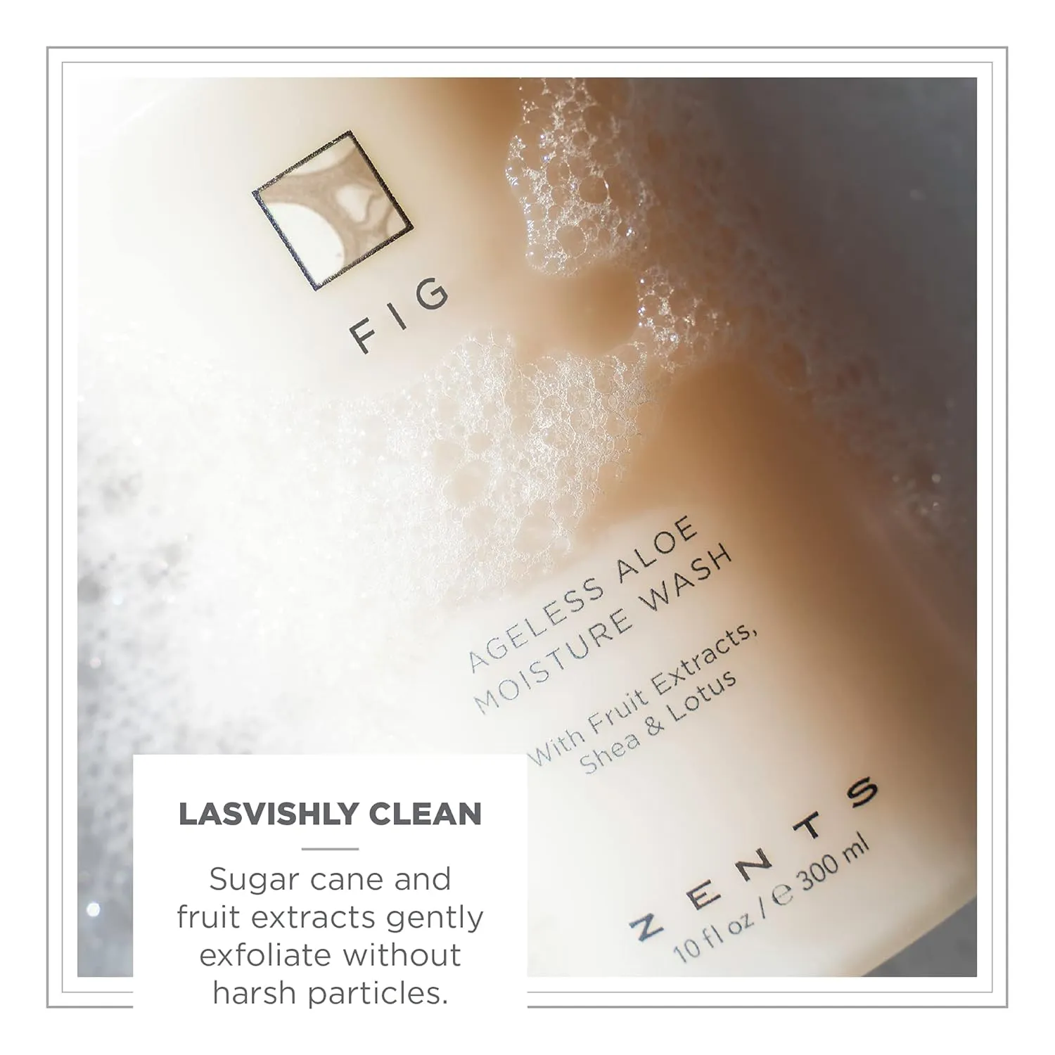 Zents Hand & Body Wash (Fig Fragrance) | Hydrating Anti-Aging Cleanser with Organic Shea Butter & Aloe for Dry Skin | Gentle & Nourishing | 10 fl oz